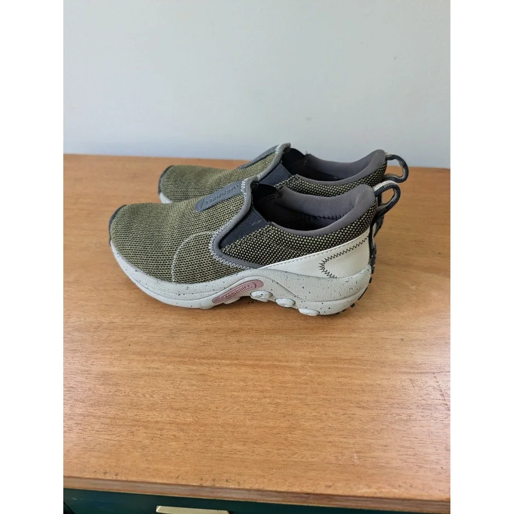Merrell Jungle Moc Explorer Olive Green‎ Mesh Slip On Shoes J005592 Womens 6.5